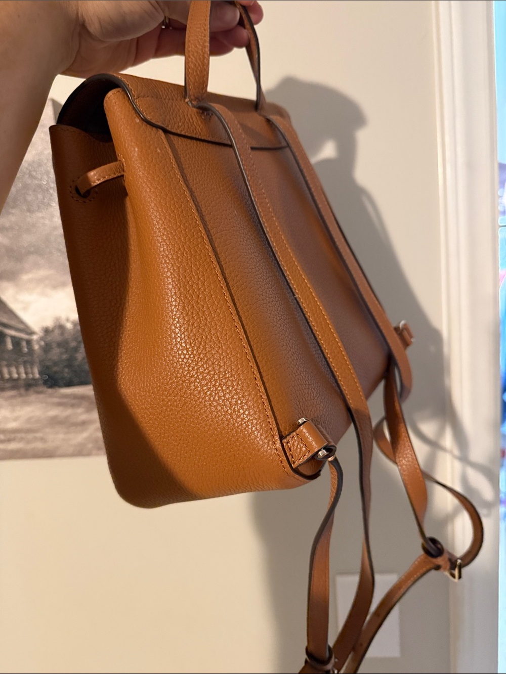 kate spade Tan Pebbled Leather Mini Backpack - Picture 2 of 3